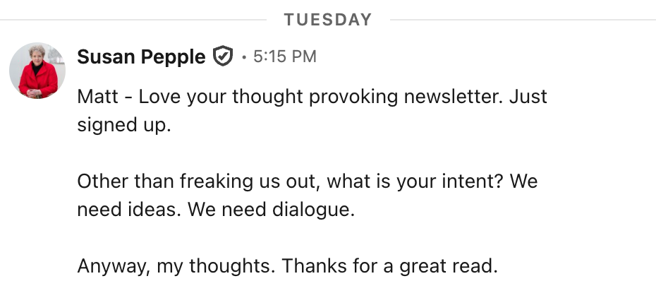 Susan, I Appreciate You